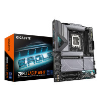 GIGABYTE Z890 EAGLE WIFI7 Motherboard - Supports Intel Core Ultra (Series 2) CPUs, 14+1+2 phases VRM, up to 8800MHz DDR5 (OC), 1xPCIe 5.0 + 3xPCIe 4.0, Wi-Fi 7, 2.5GbE LAN, USB 4