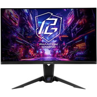 ASRock Phantom Gaming PGO27QFV 27 Inch QHD (2560 x 1440) Flat QD-OLED Gaming Monitor, 360Hz 0.03ms (GTG) Response Time, 2 x HDMI 2.1; 1 x DisplayPort 1.4, 1 x Type-C (DP Alt Mode / PD 15W), Height, Swivel, Tilt Adjustment, Integrated Wi-Fi Antenna