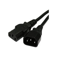 Origin Storage 1m IEC C14 - IEC C13 IEC Lock Black PVC 1.0mm Power Leads