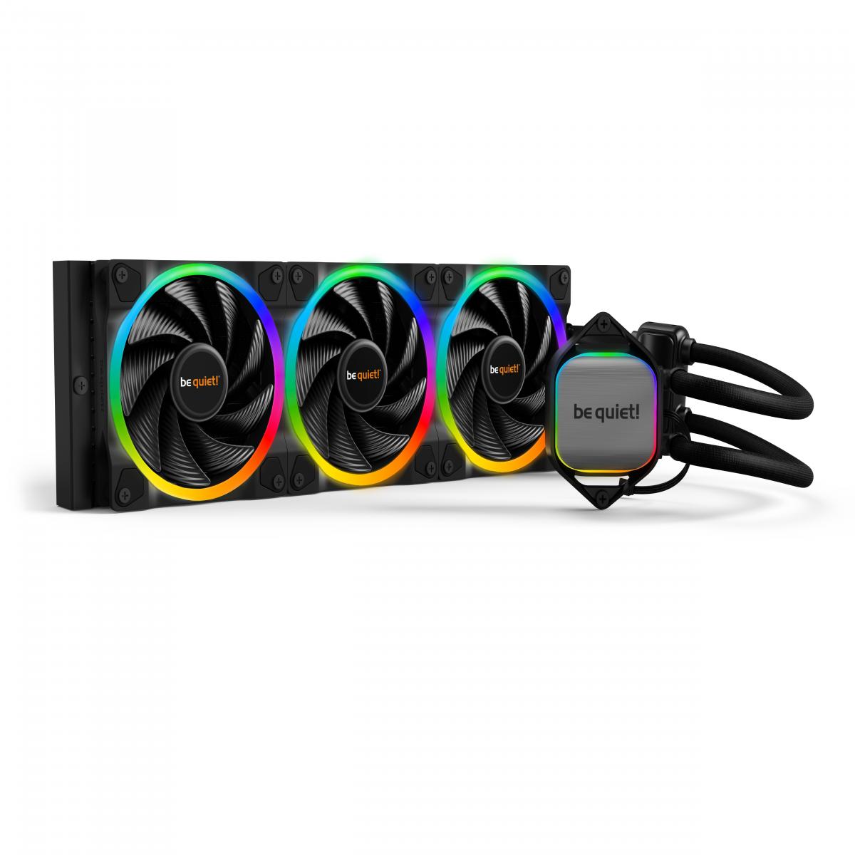 be quiet! Pure Loop 2 FX AiO Liquid CPU Cooler, Universal Socket, 360mm Radiator, 3 x Light Wings 120mm PWM High Speed 2500RPM Addressable RGB Cooling Fan, Addressable RGB LED Pump Head, ARGB PWM Hub Included