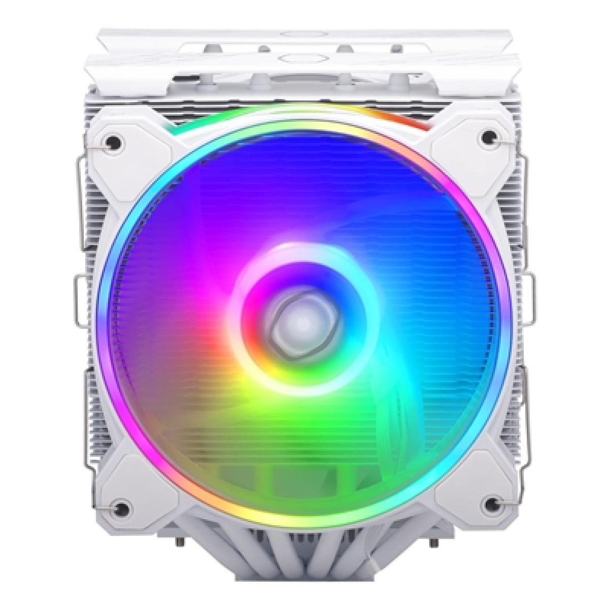 Cooler Master Hyper 622 Halo Dual-Tower CPU Cooler, White, 6 Heatpipes, 2x 120mm RGB Fans, Intel/AMD
