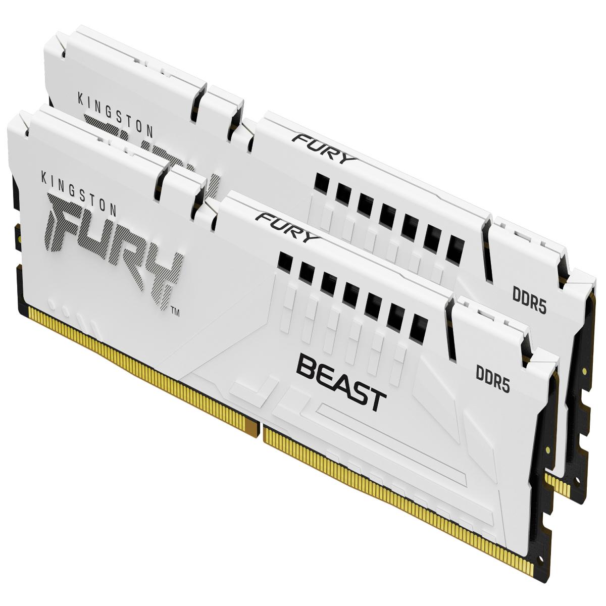Kingston Technology FURY Beast 32GB 5600MT/s DDR5 CL36 DIMM (Kit of 2) White EXPO