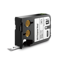 DYMO XTL All-Purpose Vinyl Labels | 12 mm x 7 m| Black on White