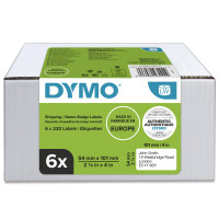 DYMO Authentic LabelWriter Large Shipping Labels/Name Badges | 54mm x 101mm | 6 Rolls of 220 Easy-Peel Labels (1,320 Count) | Self-Adhesive | for LabelWriter Label Makers