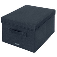 Leitz Fabric Storage Box with lid medium , pack of 2