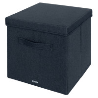 Leitz Fabric Storage Box with lid large, pack of 2