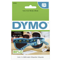 DYMO Authentic LW 2-Up Price Tag Labels | 10mm x 19mm | Labels for LabelWriter Label Printers | 1 Roll of 1500 Price Tag Stickers