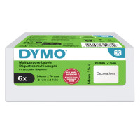 DYMO Authentic LabelWriter Multi-Purpose Labels | 54 mm x 70 mm | Self Adhesive | 6 Rolls of 320 Easy-Peel Labels (1,920 Count) | for LabelWriter Label Makers | Made in Europe