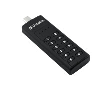 Verbatim Keypad Secure - USB 3.0 Drivecon tastierino d'accesso e crittografia dei dati - 128 GB - Black