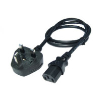 CDL 1m UK Plug to C13  - Black