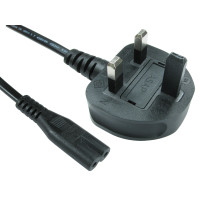 CDL 3m UK Plug to C7 Mains Lead