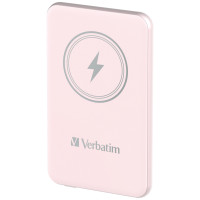 Verbatim Charge 'n' Go Magnetic Wireless Power Bank 5000mAh Pink