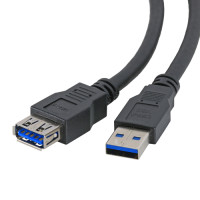 CNL 2M USB-A 3.0 M-F Bk PVC Ext.