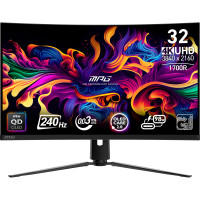 MSI MPG 321CURX QD-OLED computer monitor 80 cm (31.5") 3840 x 2160 pixels 4K Ultra HD Black