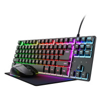 Trust GXT 794 3-in-1 Gaming keyboard Mouse included USB QWERTY UK English Black