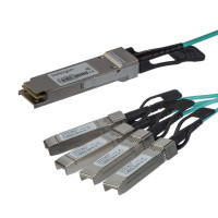 StarTech.com AOC Breakout Cable for Cisco QSFP-4X10G-AOC10M - 15m/49ft 40G 1x QSFP+ to 4x SFP+ AOC Cable - 40GbE QSFP+ Active Optical Fiber - 40Gbps QSFP Plus/Transceiver Module Breakout Cable - C9300 C3850 (QSFP4X10AO15)~AOC Breakout Cable for Cisco QSFP