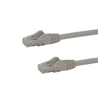 StarTech.com 15m CAT6 Ethernet Cable - Grey CAT 6 Gigabit Ethernet Wire -250MHz 100W PoE RJ45 UTP Network/Patch Cord Snagless w/Strain Relief Individually Tested