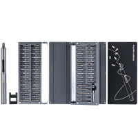 StarTech.com 55-Bit Electric Precision Screwdriver Set - Portable Cordless Battery Powered Bit Driver Kit for Electronic, Laptop, Computers, Tablet & Phone Repairs - Magnetic Work Pad