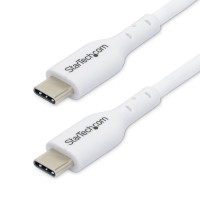 StarTech.com 2m (6.6ft) White USB-C Charging Cable 2-Pack, USB C Cable, USB 2.0 Type-C Laptop Charger Cord, 60W 3A Power Delivery, TPE Jacket, USB-C Data Transfer Cable, M/M