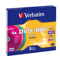 Verbatim DVD+RW Colours 4.7 GB 5 pc(s)