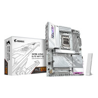 GIGABYTE X870E AORUS ELITE WIFI7 ICE Motherboard - Supports AMD Ryzen 9000 CPUs, 16+2+2 Phases Digital VRM, up to 8200Hz DDR5 (OC), 3xPCIe 5.0 + 1xPCIe 4.0, Wi-Fi 7, 2.5GbE LAN, USB 4