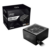 ASRock PRO-750B 750W ATX Power Supply Unit, 80 Plus Bronze Certified, 120mm Silent Cooling Fan, High Efficiency PSU