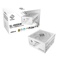 ASRock Steel Legend SL-1000G 1000W ATX Power Supply Unit, 80 Plus Gold Certified, 120mm Silent Cooling Fan, High Efficiency PSU