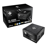 ASRock Steel Legend SL-650G 650W ATX Power Supply Unit, 80 Plus Gold Certified, 120mm Silent Cooling Fan, High Efficiency PSU