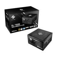 ASRock Steel Legend SL-750G 750W ATX Power Supply Unit, 80 Plus Gold Certified, 120mm Silent Cooling Fan, High Efficiency PSU