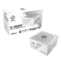 ASRock Steel Legend SL-850G 850W ATX Power Supply Unit, 80 Plus Gold Certified, 120mm Silent Cooling Fan, High Efficiency PSU