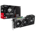 ASRock AMD Radeon RX 9070 Steel Legend Dark OC 12GB GDDR6 Graphics Card, 3072 Streams, 2340MHz Core Clock, Triple Fan, 3x DisplayPorts / 1x HDMI Port