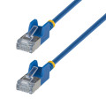 StarTech.com 15cm Blue Ultra Slim Cat6A Ethernet Cable, Snagless, FTP, Pure Bare Copper Wire, 34AWG Slim RJ45 Network Patch Cord, Individually Tested
