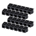 StarTech.com Cat6 Keystone Jack, 24-Pack RJ45 Ethernet Keystone Jacks, UTP Cat6 Wall Jack, 180-Degree 110 Punch Down, Black