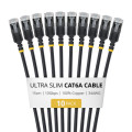 StarTech.com 15cm Black Ultra Slim Cat6A Ethernet Cable, 10 Pack, Snagless, FTP, Pure Bare Copper Wire, 34AWG Ultra Slim RJ45 Network Patch Cord, Individually Tested