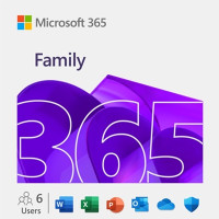 Microsoft 365 Family Medialess Latest Version - 1 Year Subscription 6 Users, up to 5 devices  - Electronic Download ESD