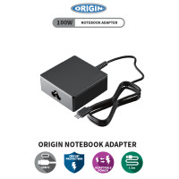 Origin Storage 100W USB-C Adapter with UK Cable