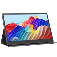 Origin Storage 15.6 Inch Full HD 60Hz IPS Portable Monitor with USB-C Mini HDMI & Speakers with Foldable Case & Stand
