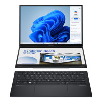 ASUS Zenbook Duo UX8406CA-QL249W Intel Core Ultra 9 285H Hybrid (2-in-1) 35.6 cm (14") Touchscreen WUXGA 32 GB LPDDR5x-SDRAM 1 TB SSD Wi-Fi 7 (802.11be) Windows 11 Home Grey