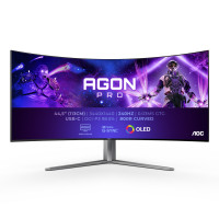 AOC AGON PRO AG456UCZD computer monitor 113 cm (44.5") 3440 x 1440 pixels Wide Quad HD OLED Black, Grey