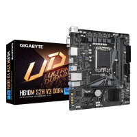 GIGABYTE H610M S2H V3 DDR4 Motherboard - Supports Intel Core 14th CPUs, 4+1+1 Hybrid Digital VRM, up to 3200MHz DDR4, 1xPCIe 3.0 M.2, GbE LAN , USB 3.2 Gen 1