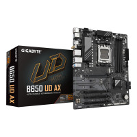 GIGABYTE B650 UD AX Motherboard - AMD Ryzen 9000 Series CPUs, 6+2+2 Phases VRM, up to 7600MHz DDR5 (OC), 1xPCIe 5.0 + 2xPCIe 4.0 M.2, GbE LAN, WIFI 6, USB 3.2 Gen 2
