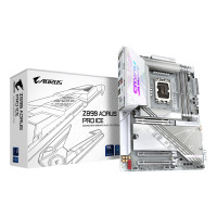 GIGABYTE Z890 AORUS PRO ICE Motherboard - Supports Intel Core Ultra (Series 2) CPUs, 16+1+2 phases VRM, up to 9500MHz DDR5 (OC), 1xPCIe 5.0 + 4xPCIe 4.0, Wi-Fi 7, 5GbE LAN, Thunderbolt 4