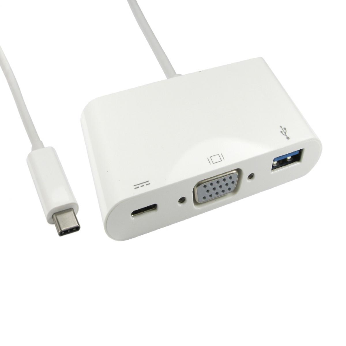 CDL 15CM USB TYPE C-VGA&USB&PD