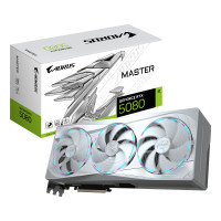 GIGABYTE AORUS GeForce RTX 5080 MASTER ICE 16G Graphics Card - 16GB GDDR7, 256bit, PCI-E 5.0, 2805MHz Core Clock, 3 x DP 2.1a, 1 x HDMI 2.1b, NVIDIA DLSS 4, GV-N5080AORUSM ICE-16GD
