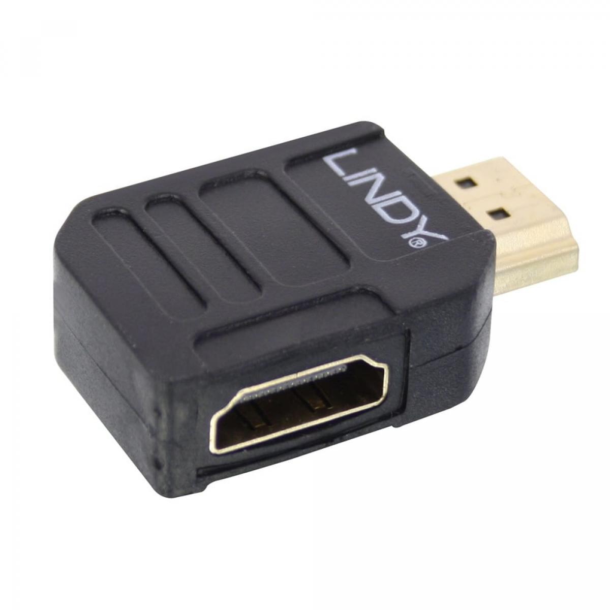 Lindy HDMI 90 Degree Left Angled Adapter, Black