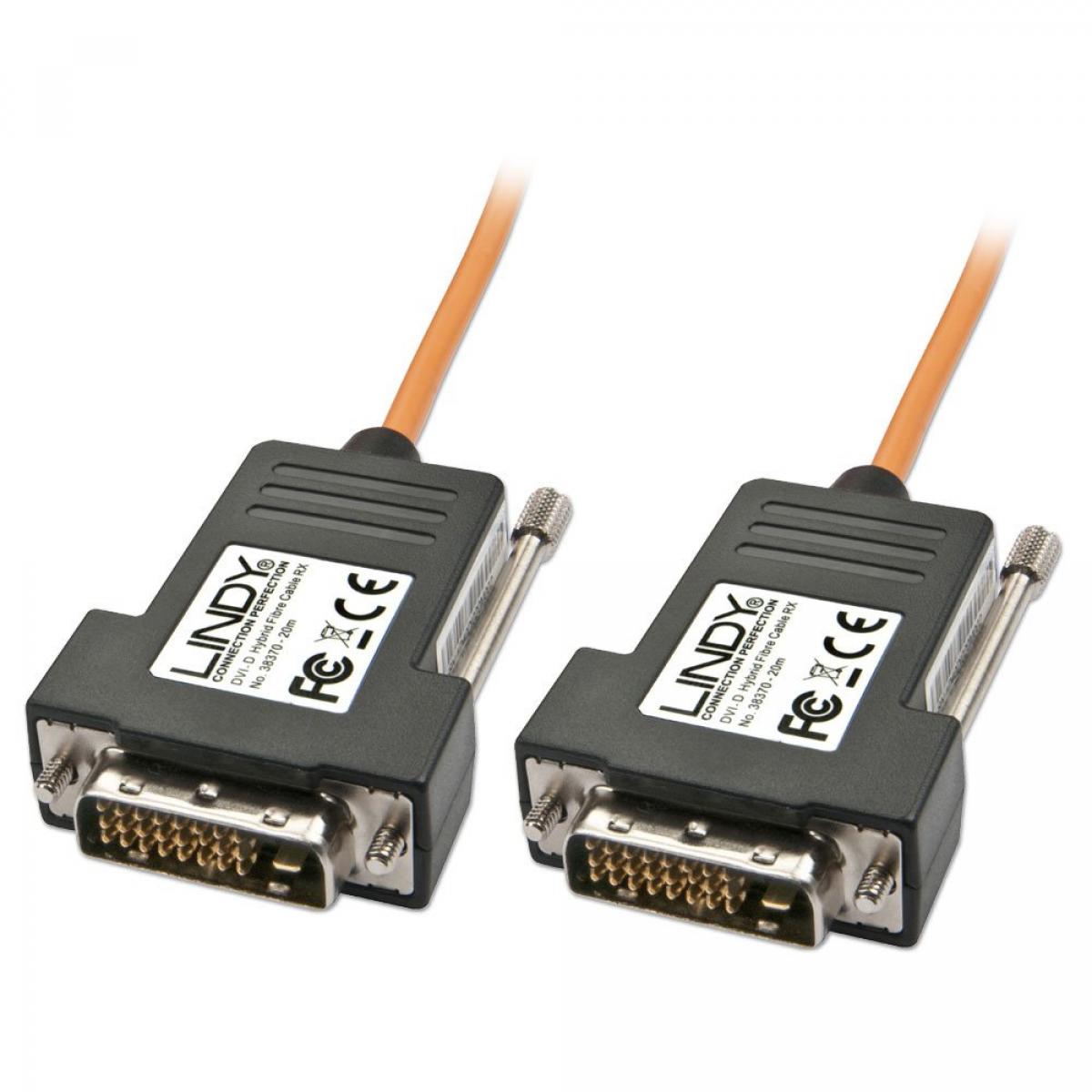 Lindy 20m DVI-D Single Link Fibre Optic Hybrid Cable