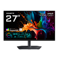 GIGABYTE MO27Q3 27” OLED QHD Gaming Monitor - 2560 x 1440, 360Hz, 0.03ms, 250 cd/m², G-Sync Compatible, FreeSync Premium Pro, Display HDR True Black 400, HDMI 2.1, Displayport 1.4