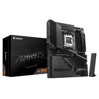 GIGABYTE B850 AORUS STEALTH Motherboard - AMD Ryzen 9000 Series CPUs, 14+2+2 Phases Digital VRM, up to 8200MHz DDR5 (OC), 2xPCIe 5.0 + 2xPCIe 4.0 M.2, WIFI 7, 5 GbE LAN, USB 3.2 Gen 2