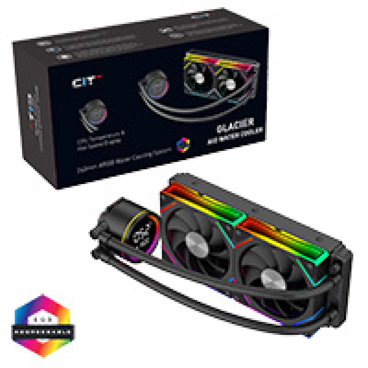 CiT Pro Glacier Watercooler 240mm Black With Display