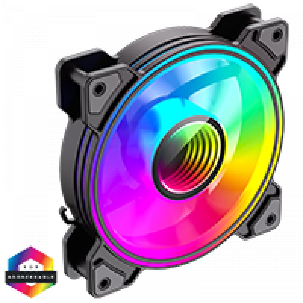 GameMax Infinity 120mm ARGB Dual-Ring Black Fan